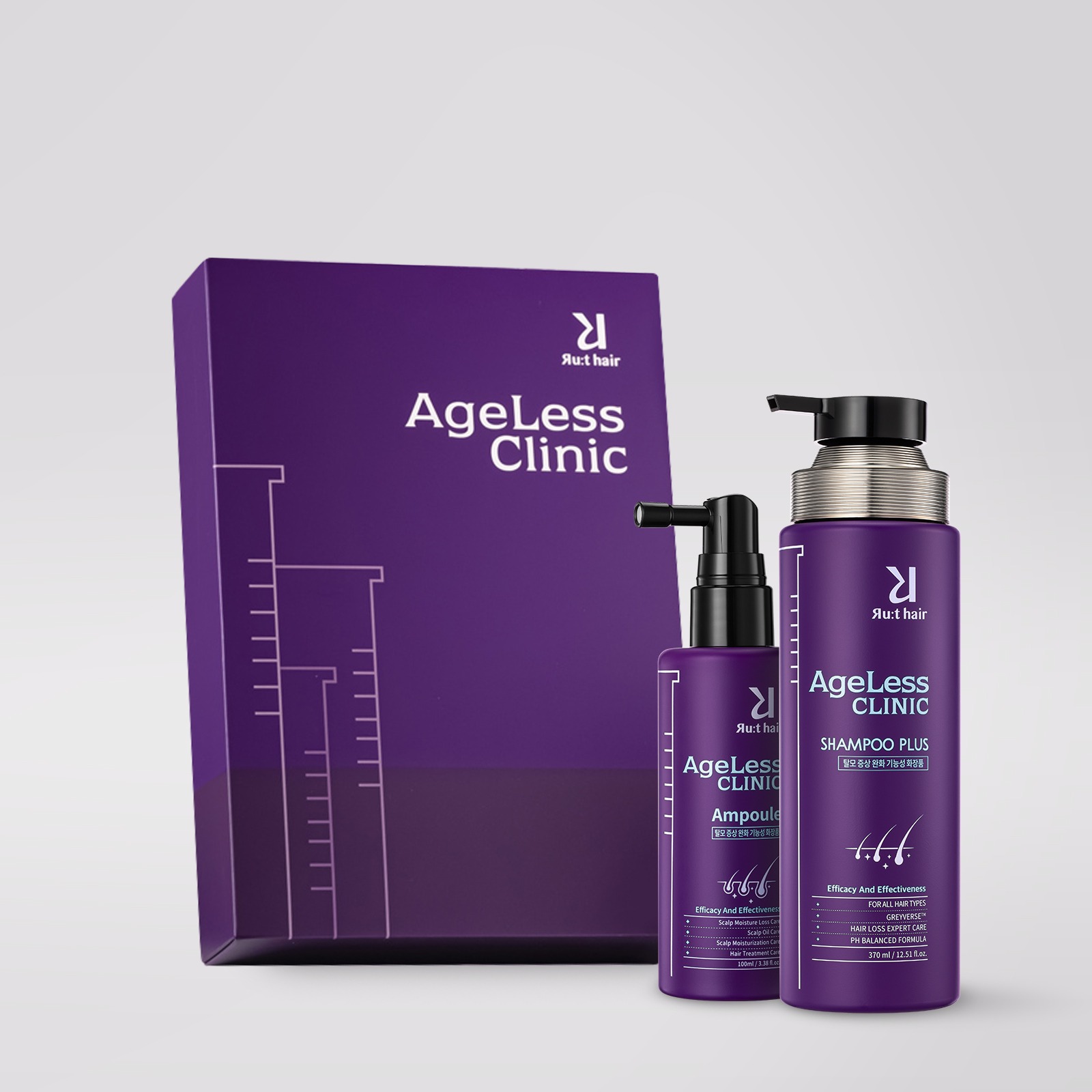 [Calming down scalp] Rut hair Ageless ClinicShampoo &amp; Ampoule Set