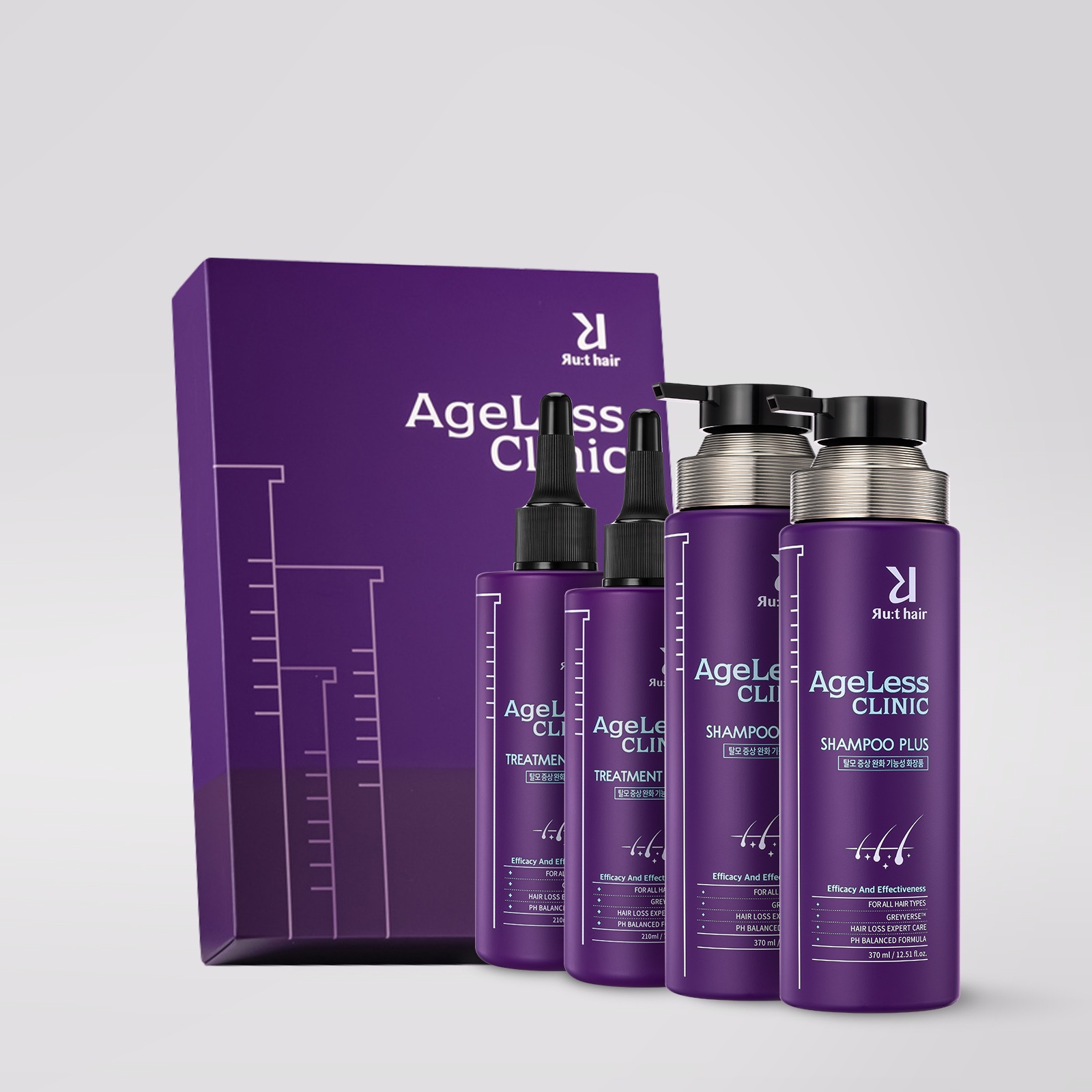 [Family Month &amp; Shopping Bag Presented] Root Hair Ageless Clinic.  Shampoo &amp; Treatment Double Set (35% off)